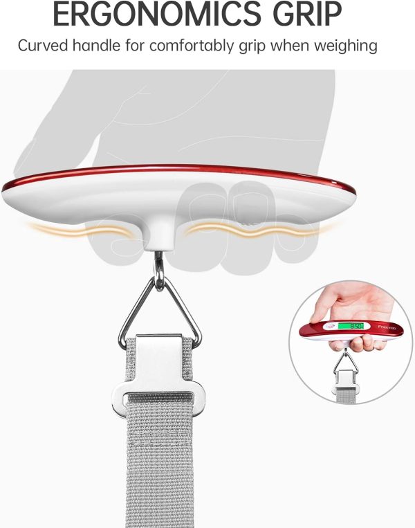 Portable Luggage Scale Digital Travel Scale Suitcase Scales Weights with Tare Function 110 lb/ 50KG Capacity - Image 2