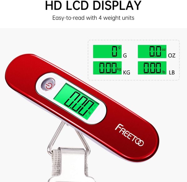 Portable Luggage Scale Digital Travel Scale Suitcase Scales Weights with Tare Function 110 lb/ 50KG Capacity - Image 5