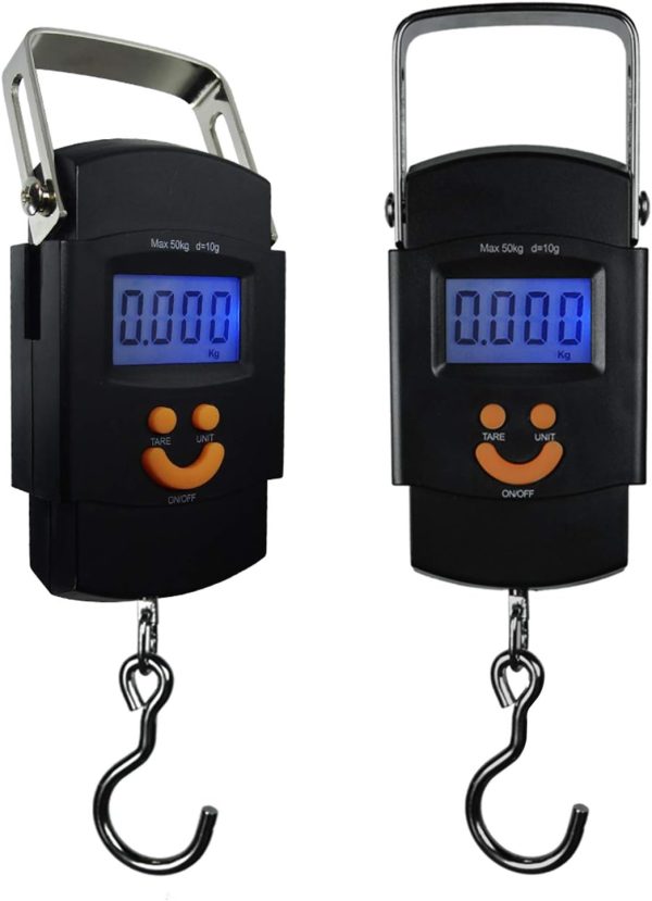 PARTYSAVING [2-Pack] Hanging Electronic Travel Scale for Luggage with Digital LCD Screen, APL1439