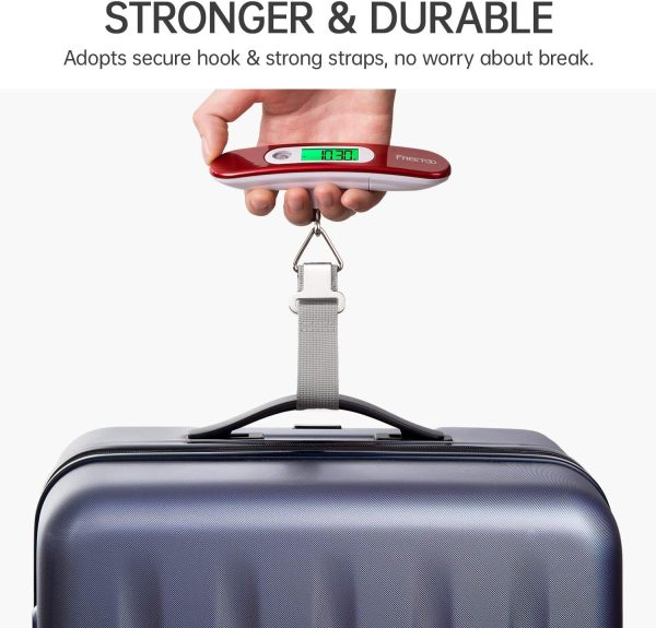Portable Luggage Scale Digital Travel Scale Suitcase Scales Weights with Tare Function 110 lb/ 50KG Capacity - Image 4