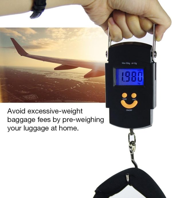 PARTYSAVING [2-Pack] Hanging Electronic Travel Scale for Luggage with Digital LCD Screen, APL1439 - Image 4