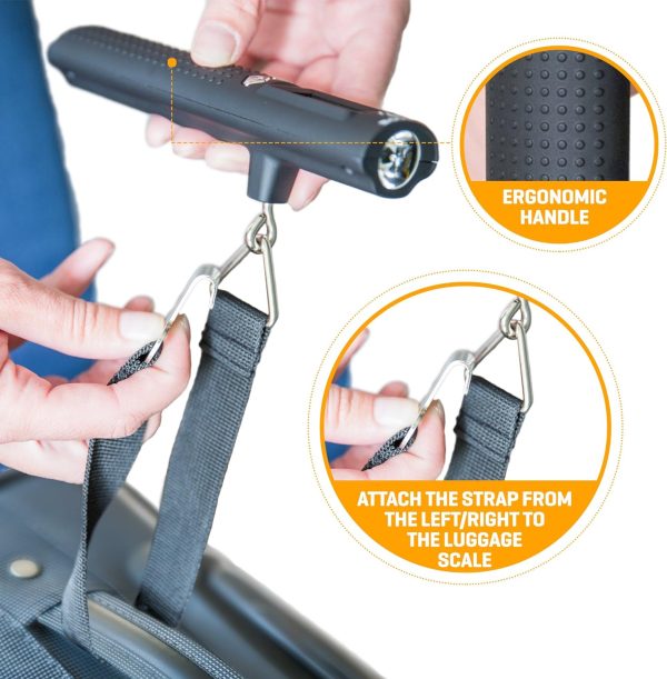 Accuoz Rechargeable Digital Luggage Scale - 2600mAh Portable Charger & LED Flashlight - Image 4
