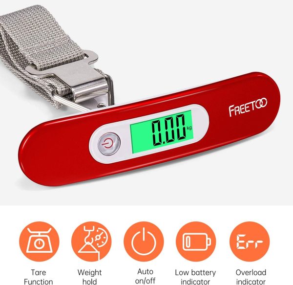 Portable Luggage Scale Digital Travel Scale Suitcase Scales Weights with Tare Function 110 lb/ 50KG Capacity - Image 6